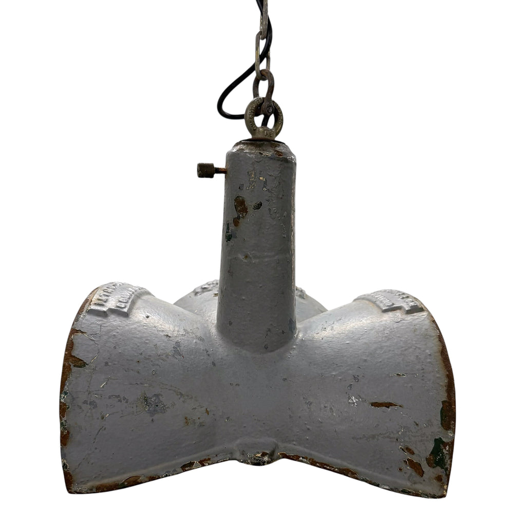 Nr. 3 Vintage industriële spiegelende hanglamp van Esla