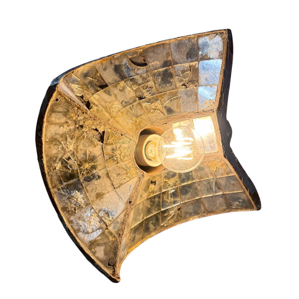 Nr. 3 Vintage industriële spiegelende hanglamp van Esla