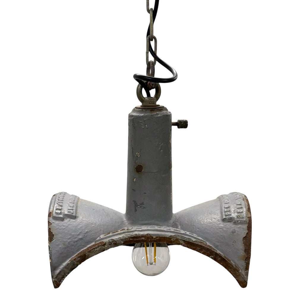 Nr. 3 Vintage industriële spiegelende hanglamp van Esla