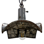 Nr. 3 Vintage industrial mirrored pendant light by Esla
