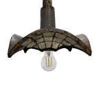 Nr. 1 Vintage industrial mirrored pendant light by Esla