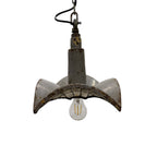 Nr. 1 Vintage industrial mirrored pendant light by Esla