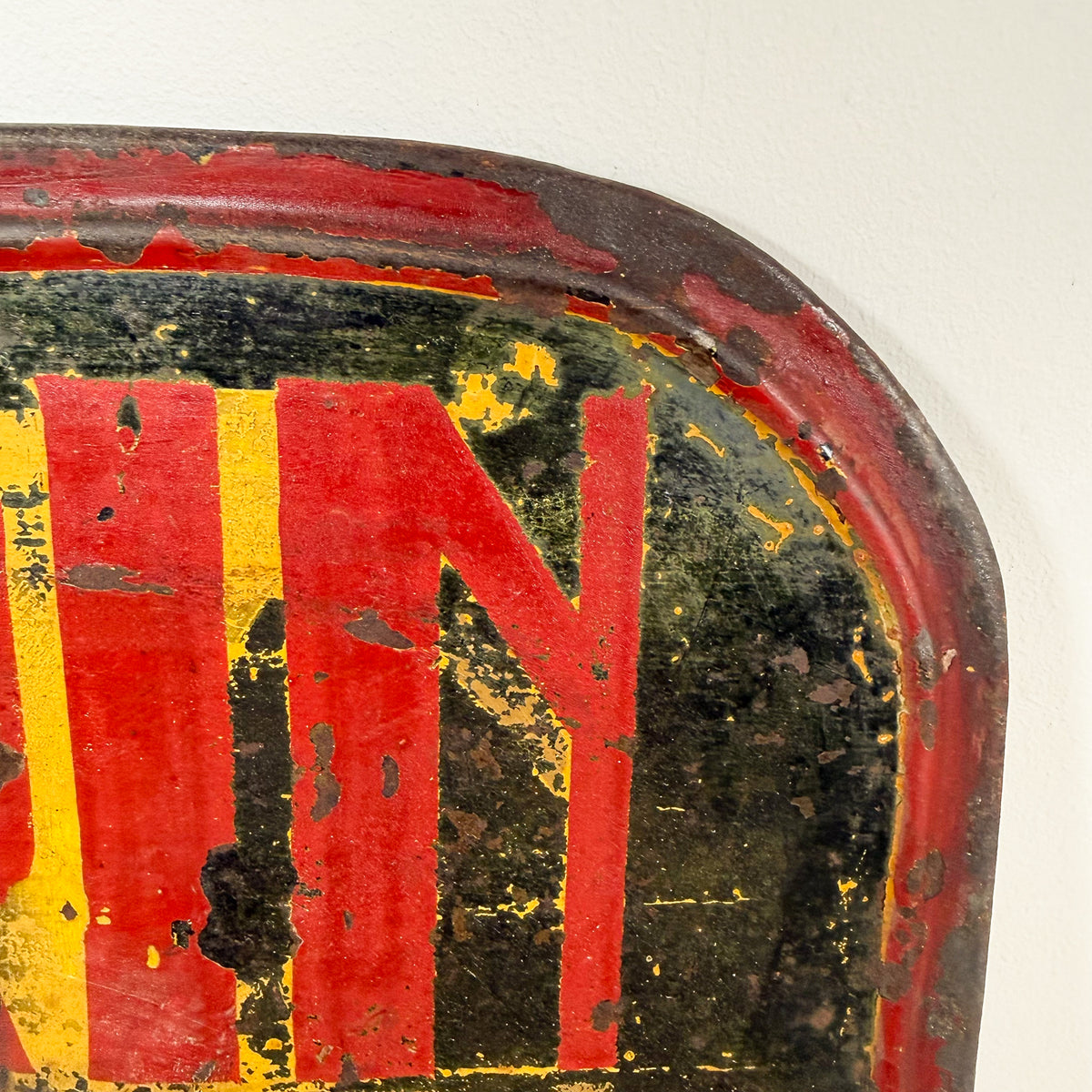 Vintage industrial french transport advertising sign in metal