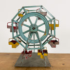 Vintage Metal Ferris Wheel Fairground Model