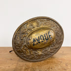 Antique French Double-Sided Brass Notary Shop Sign