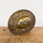 Antique French Double-Sided Brass Notary Shop Sign