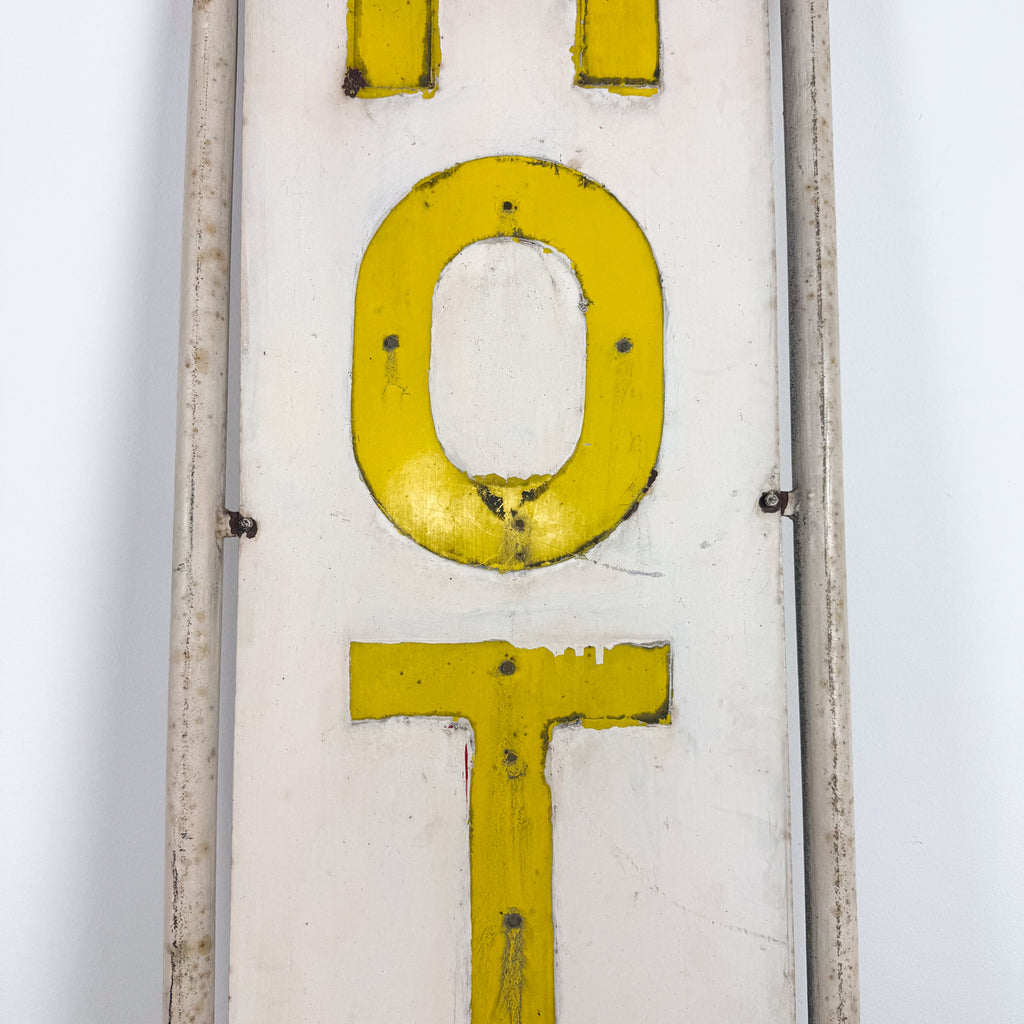 Vintage double sided iron hotel sign