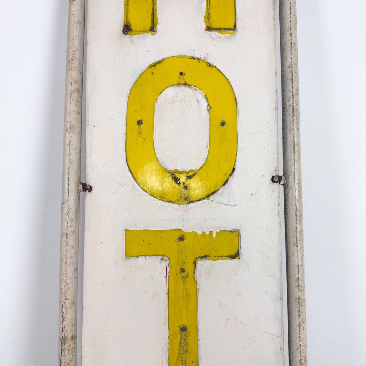 Vintage double sided iron hotel sign