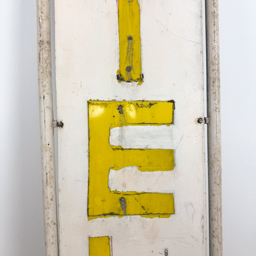 Vintage double sided iron hotel sign