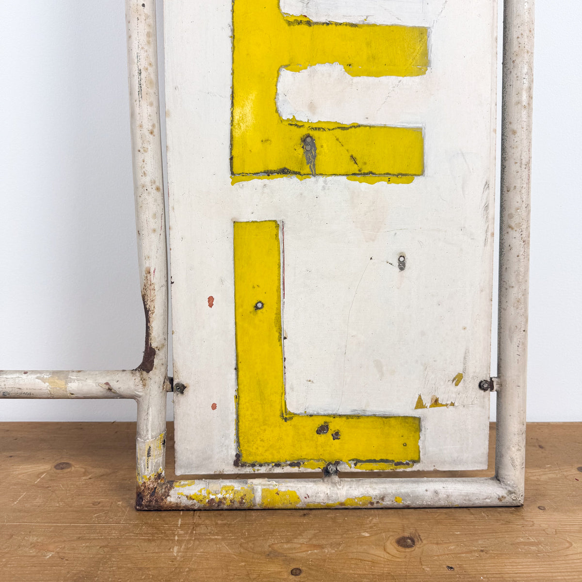 Vintage double sided iron hotel sign