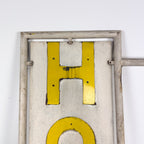 Vintage double sided iron hotel sign