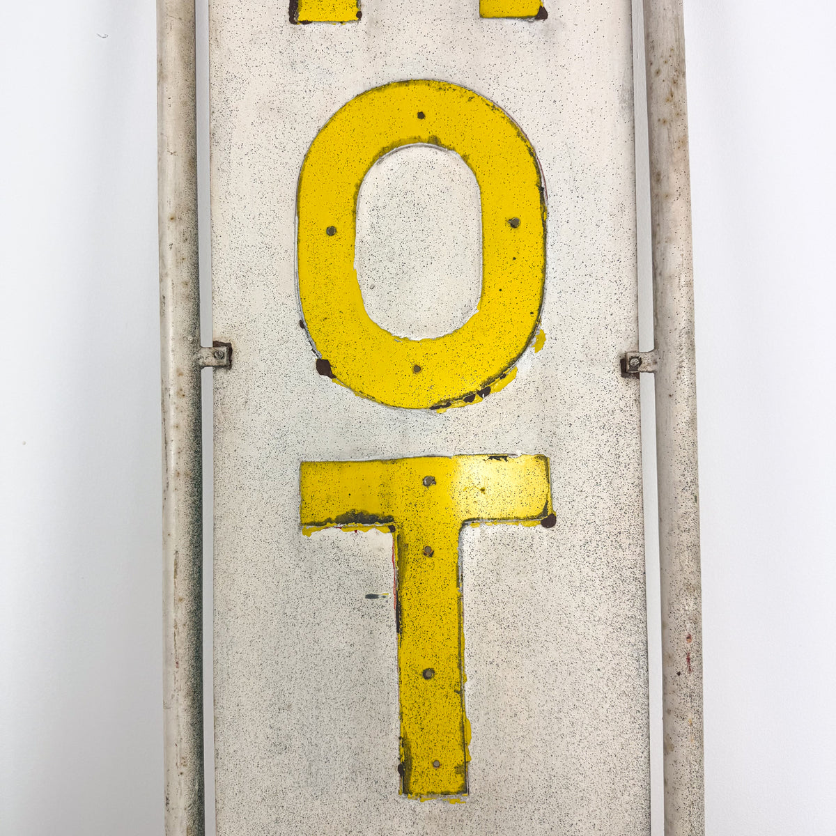 Vintage double sided iron hotel sign