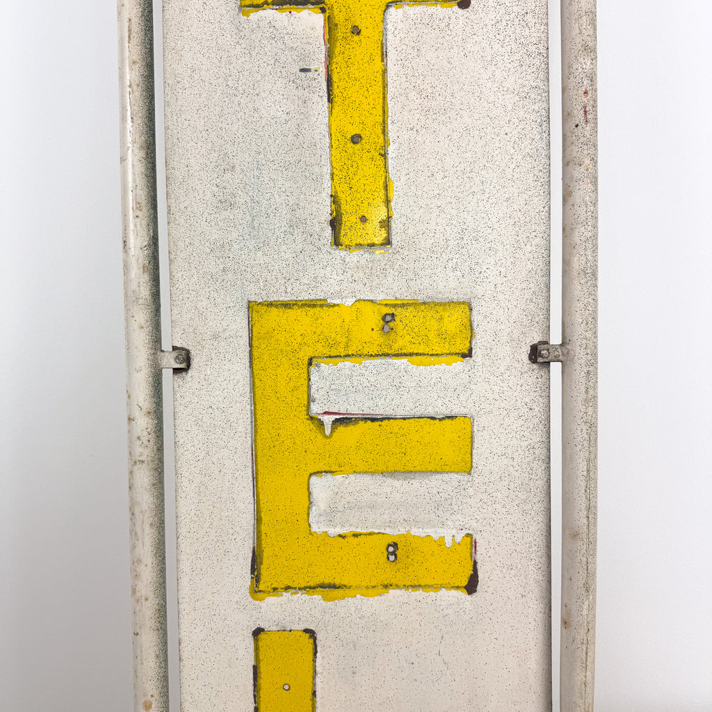 Vintage double sided iron hotel sign
