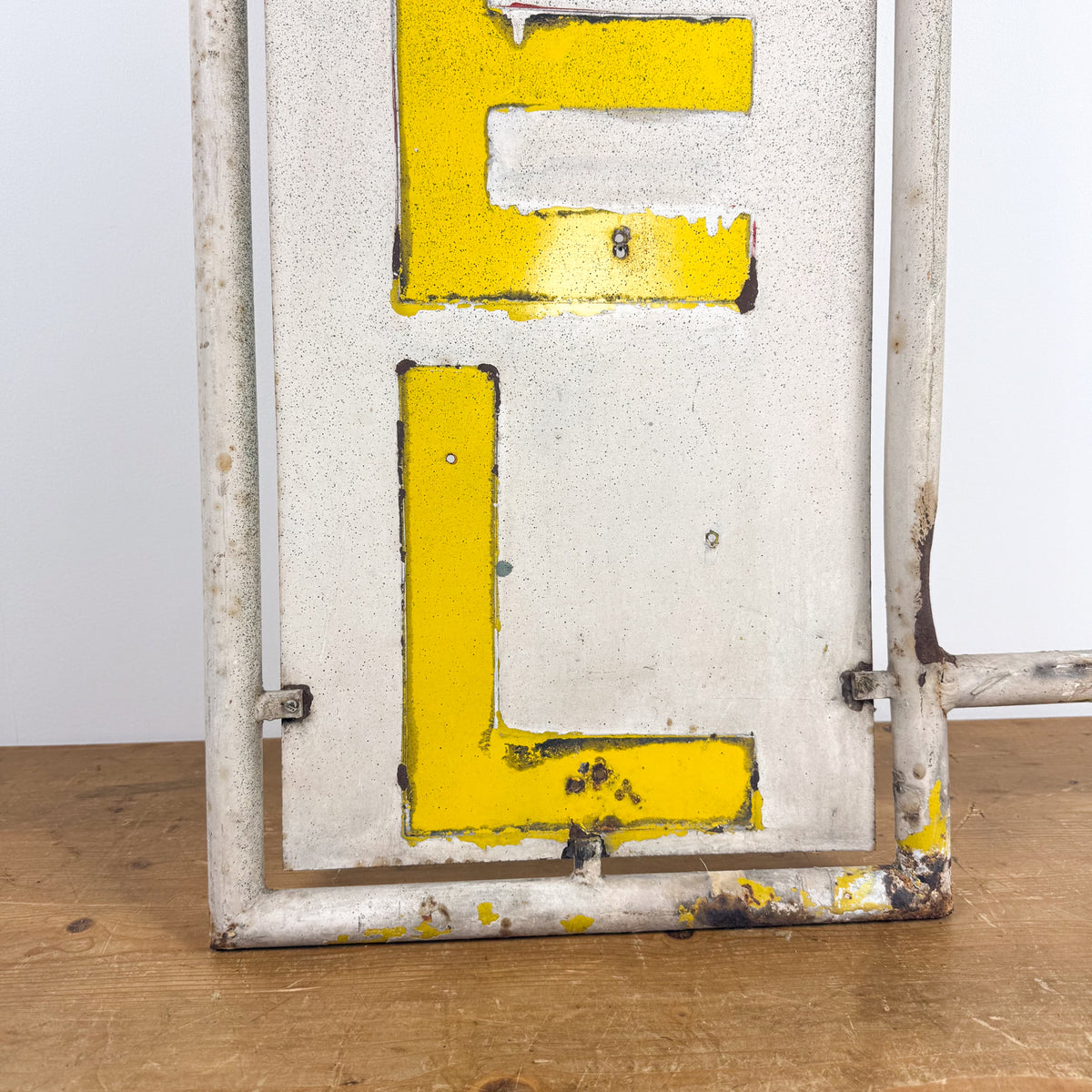 Vintage double sided iron hotel sign