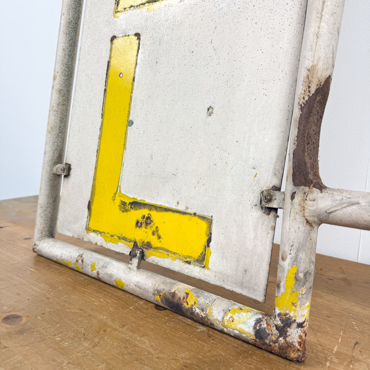Vintage double sided iron hotel sign