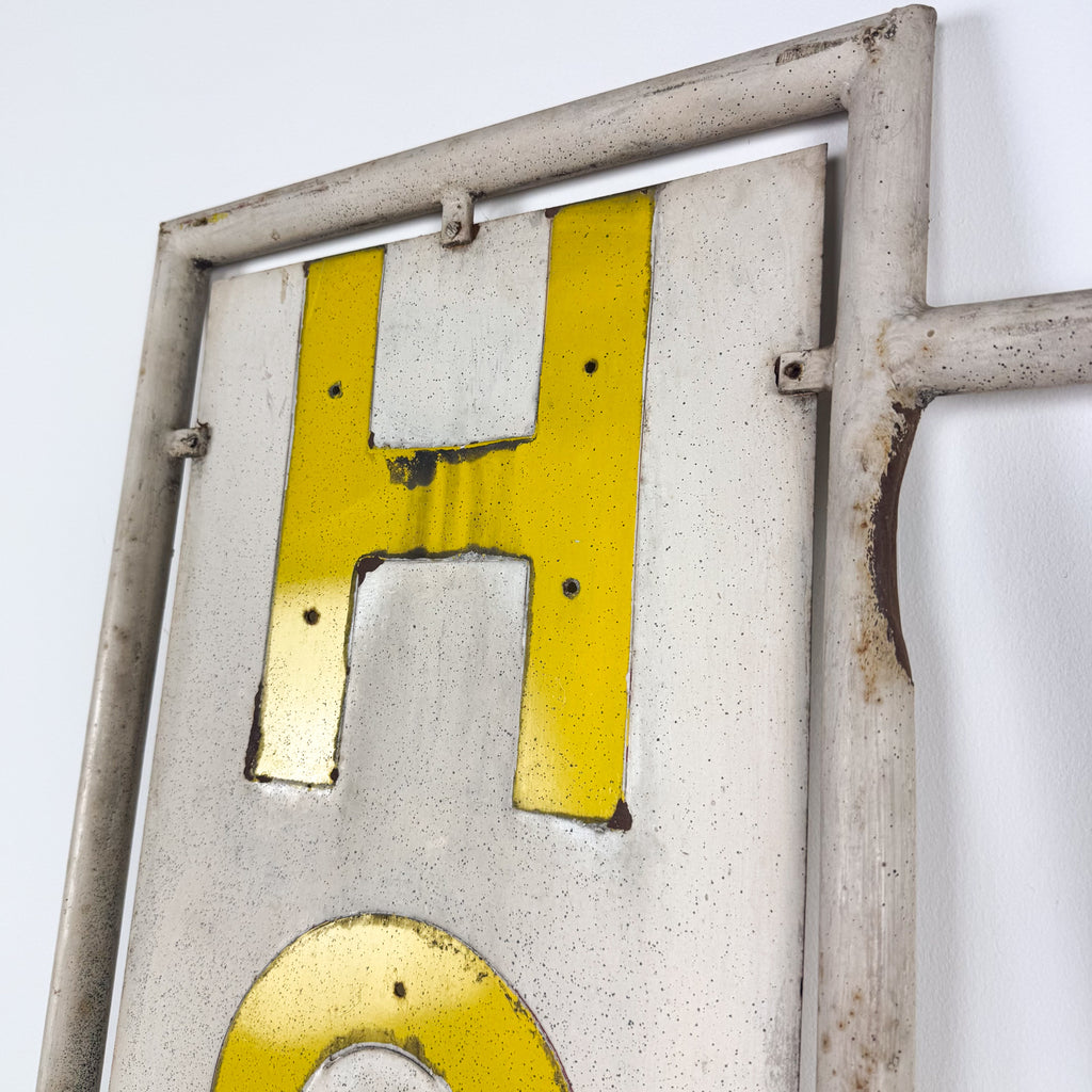 Vintage double sided iron hotel sign