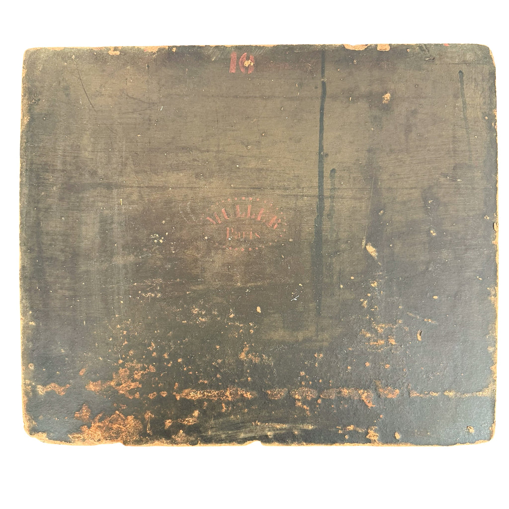 Antique German French Café Painting – Die Rose blüht