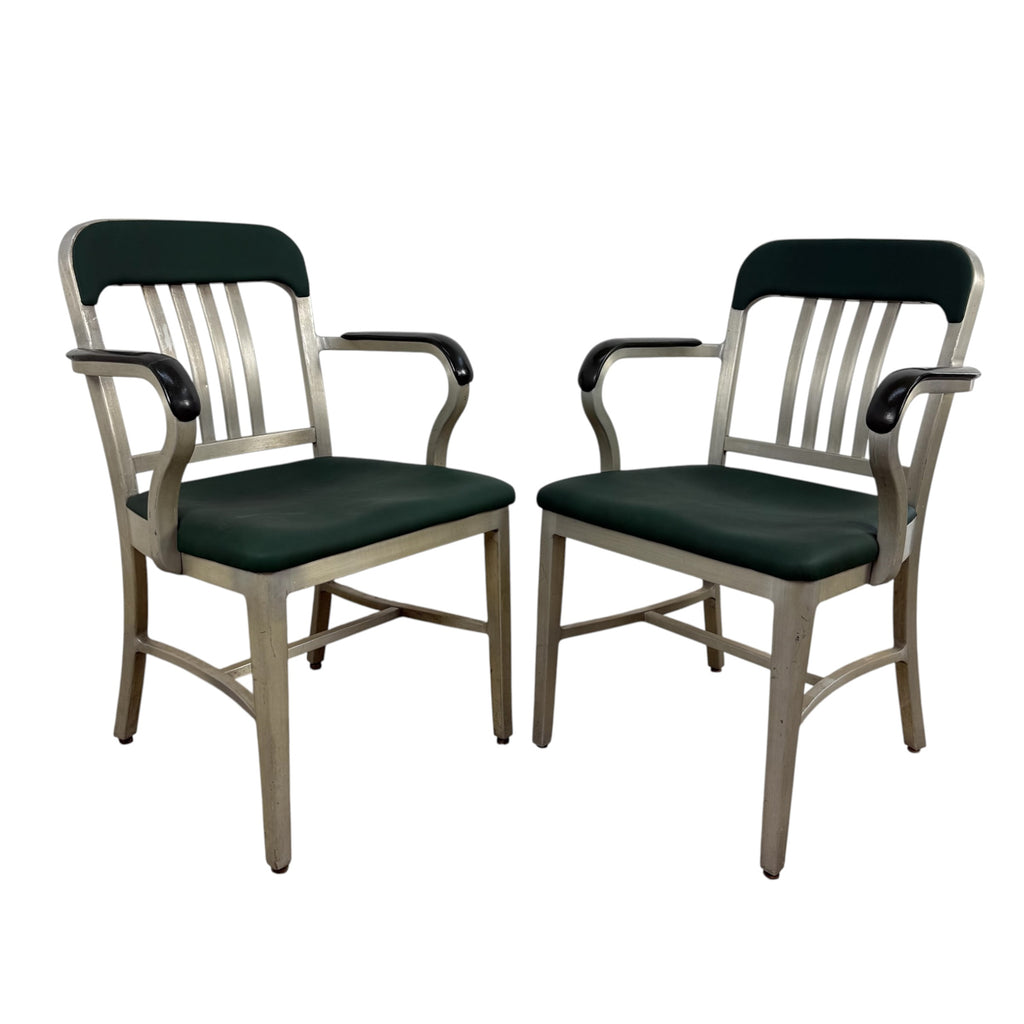 Rare pair of american aluminum Goodform armchairs