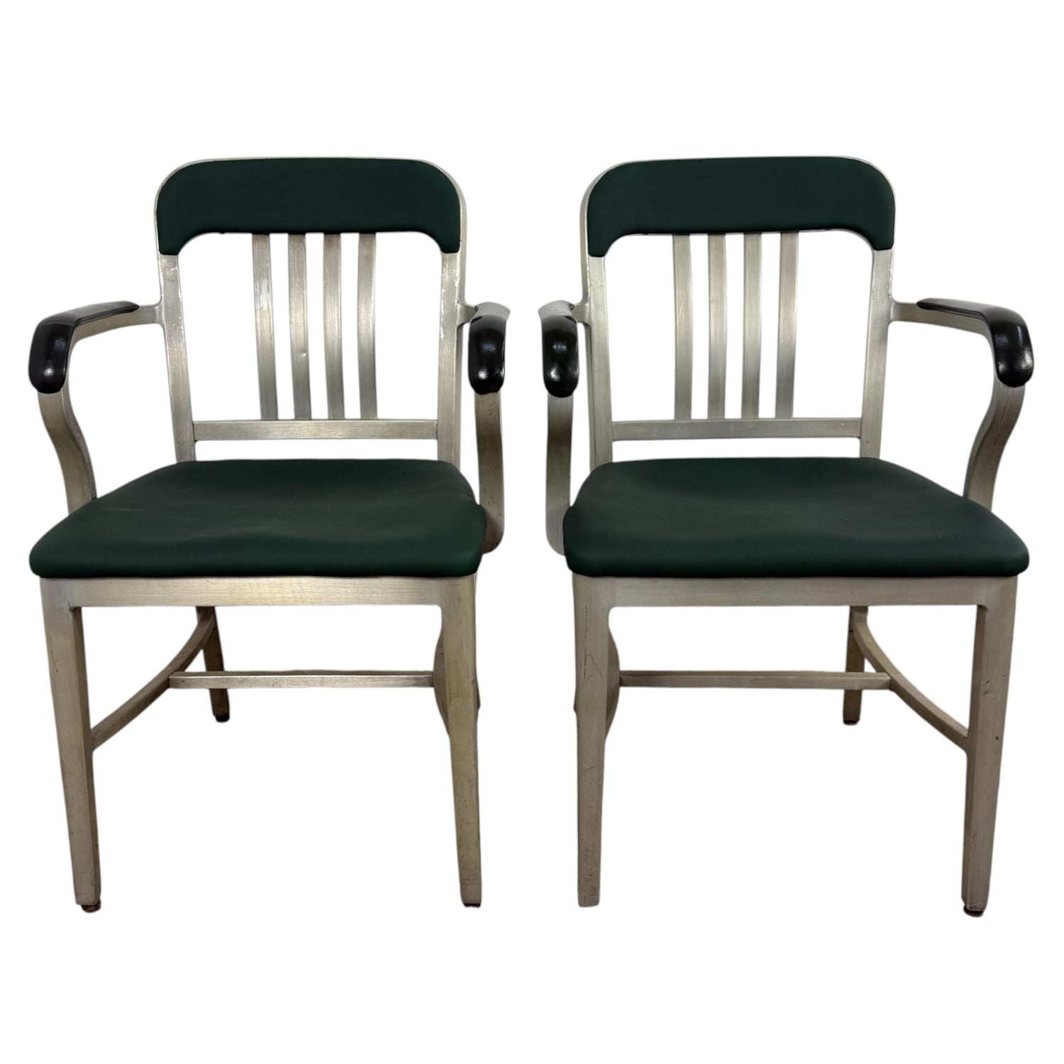 Rare pair of american aluminum Goodform armchairs