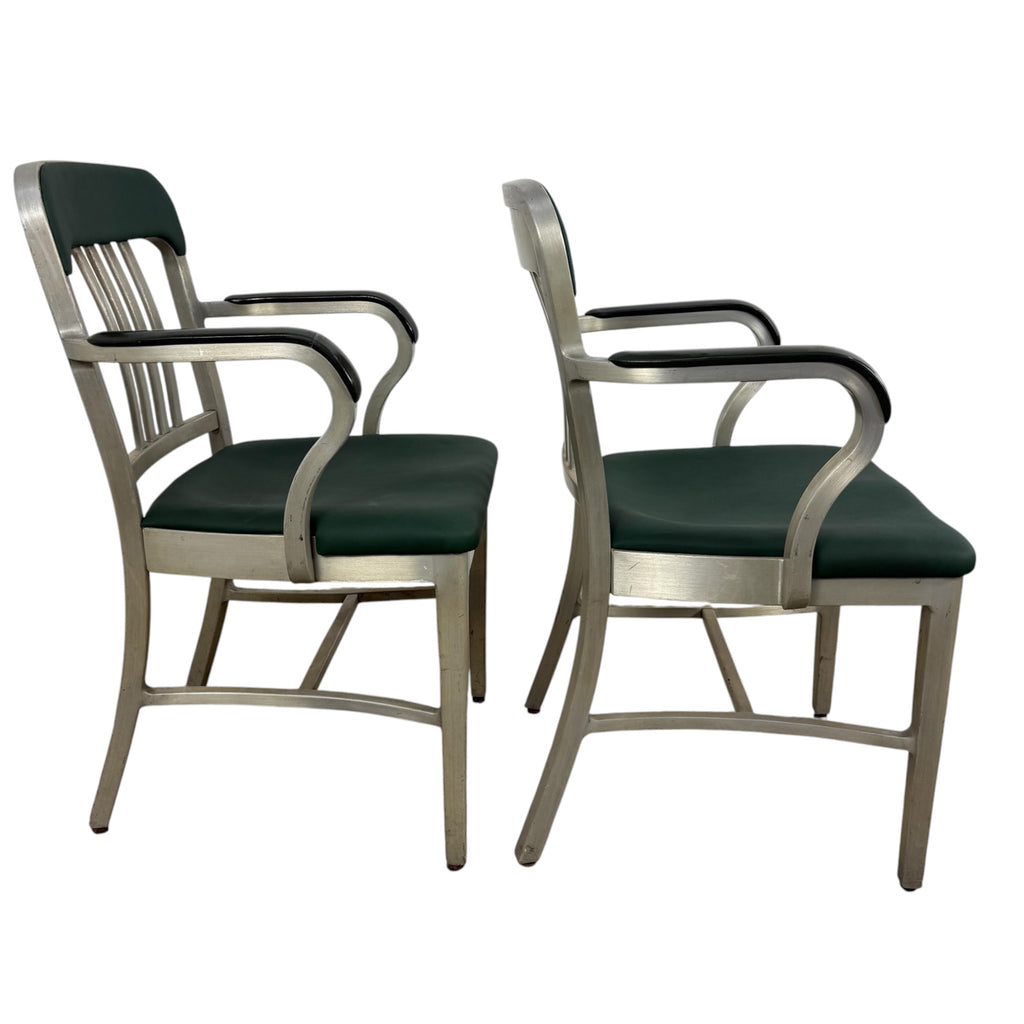 Rare pair of american aluminum Goodform armchairs