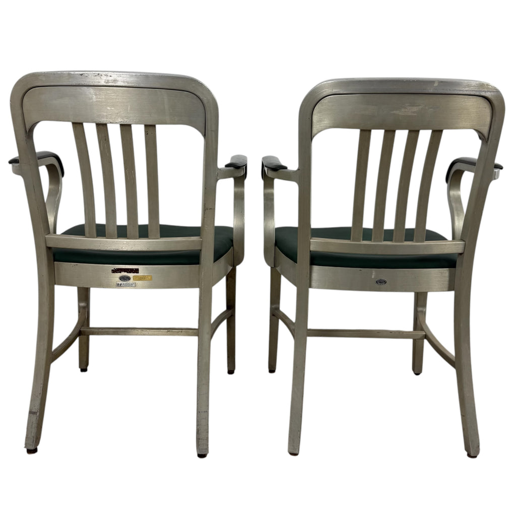 Rare pair of american aluminum Goodform armchairs
