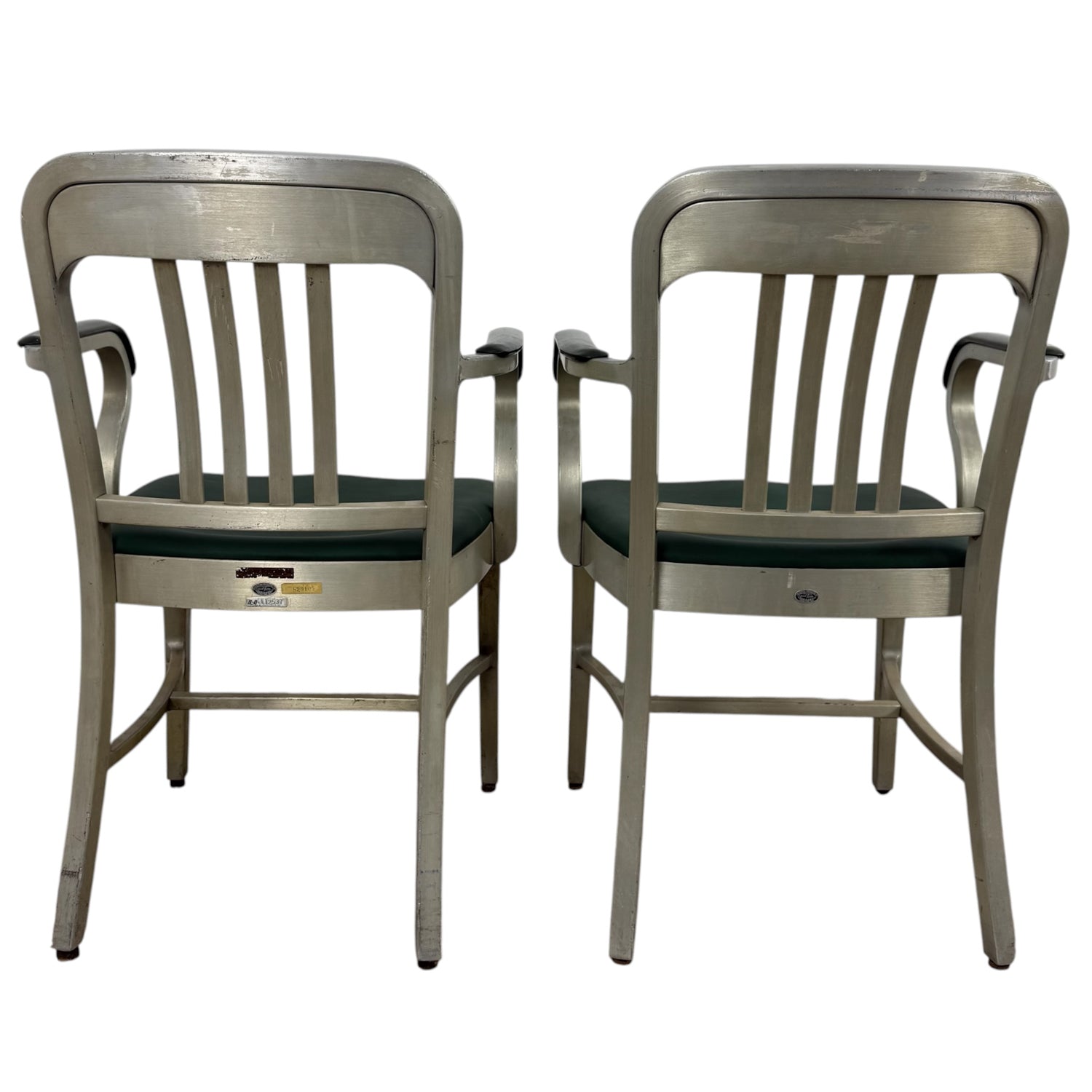 Rare pair of american aluminum Goodform armchairs