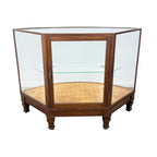 Antique Curved Glass Display Shop Counter