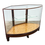 Antique Curved Glass Display Shop Counter