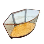 Antique Curved Glass Display Shop Counter