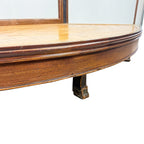 Antique Curved Glass Display Shop Counter