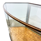 Antique Curved Glass Display Shop Counter