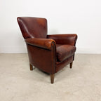 Vintage Cognac Sheep skin Leather Armchair