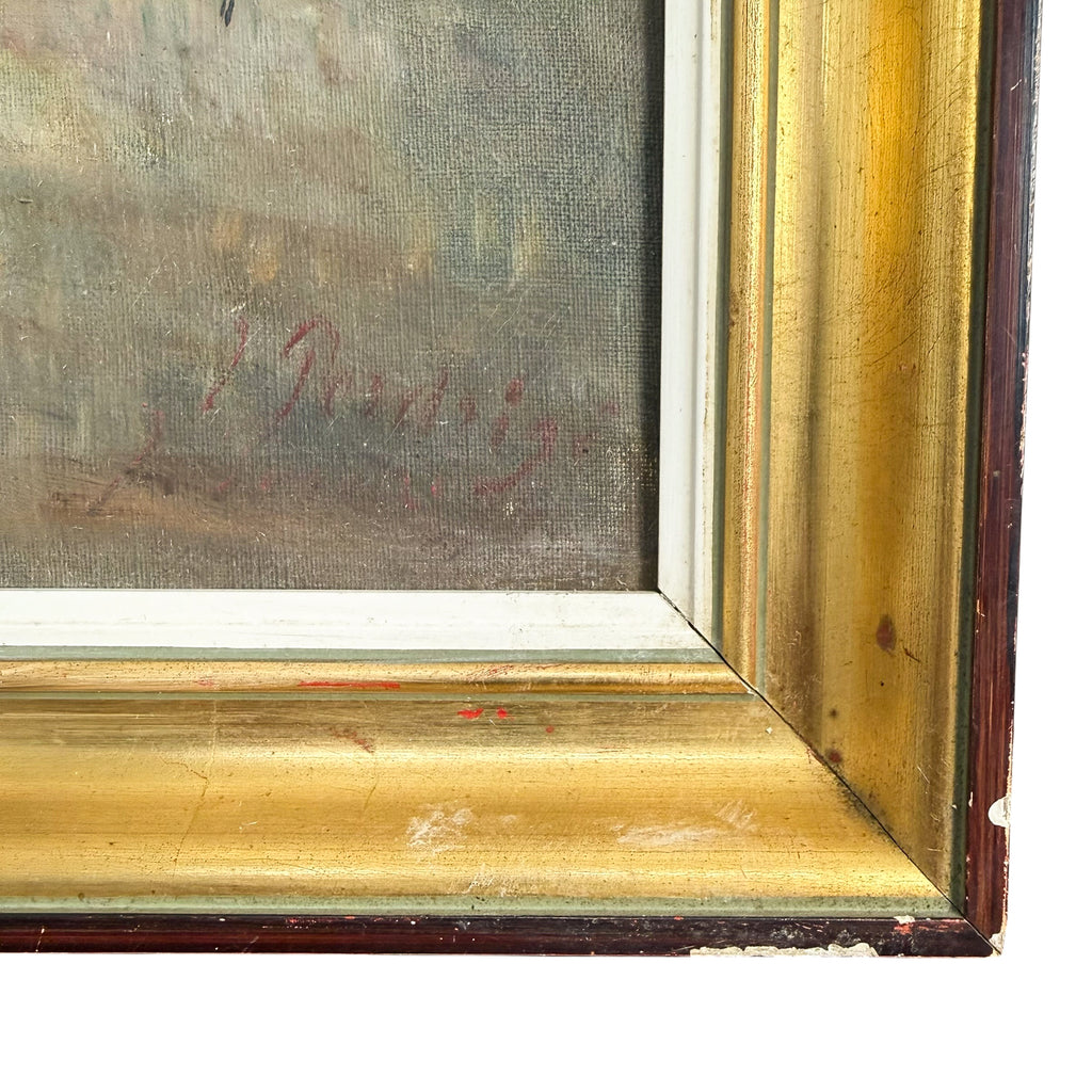 Antique Oil Painting of a Reclining Female Nude