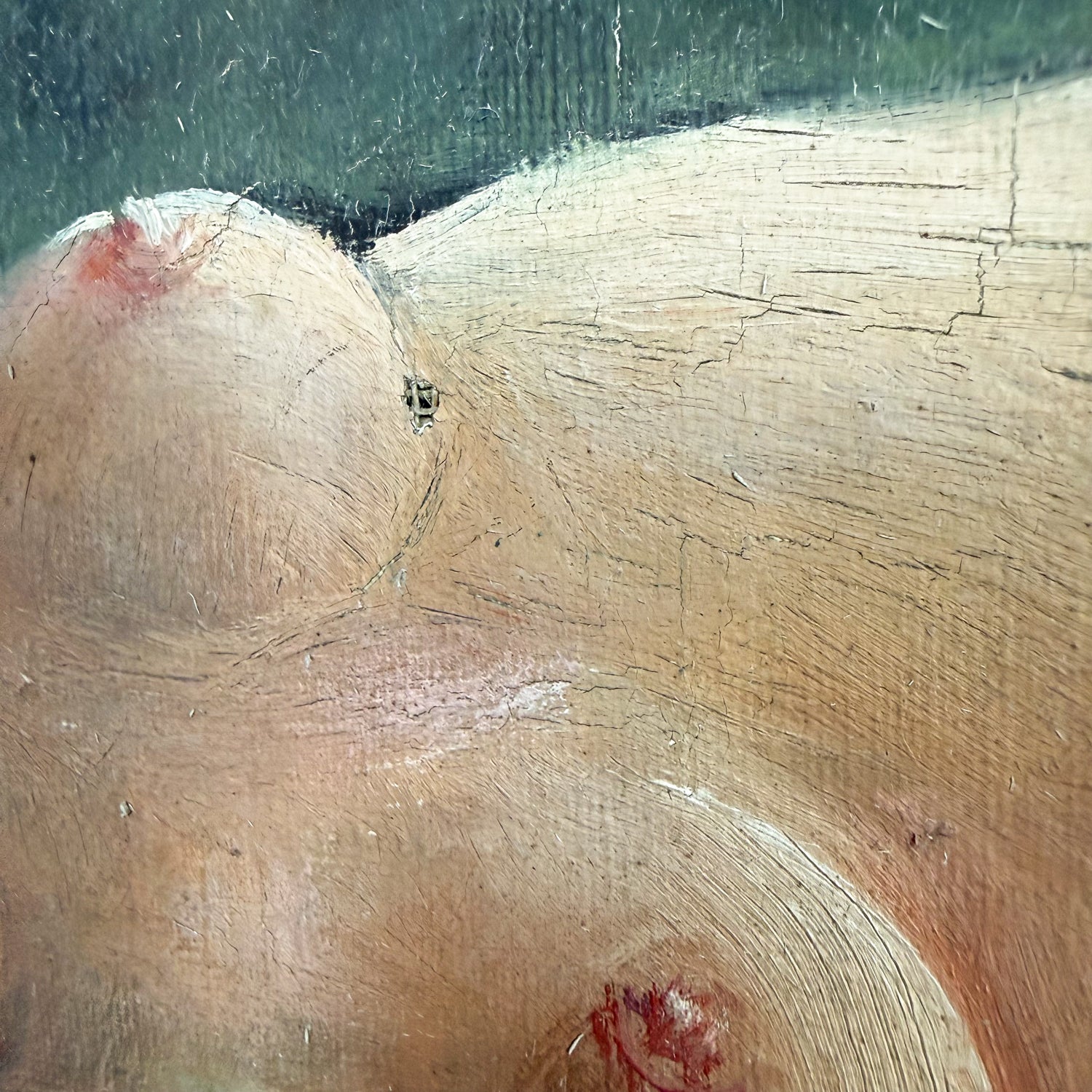 Antique Oil Painting of a Reclining Female Nude