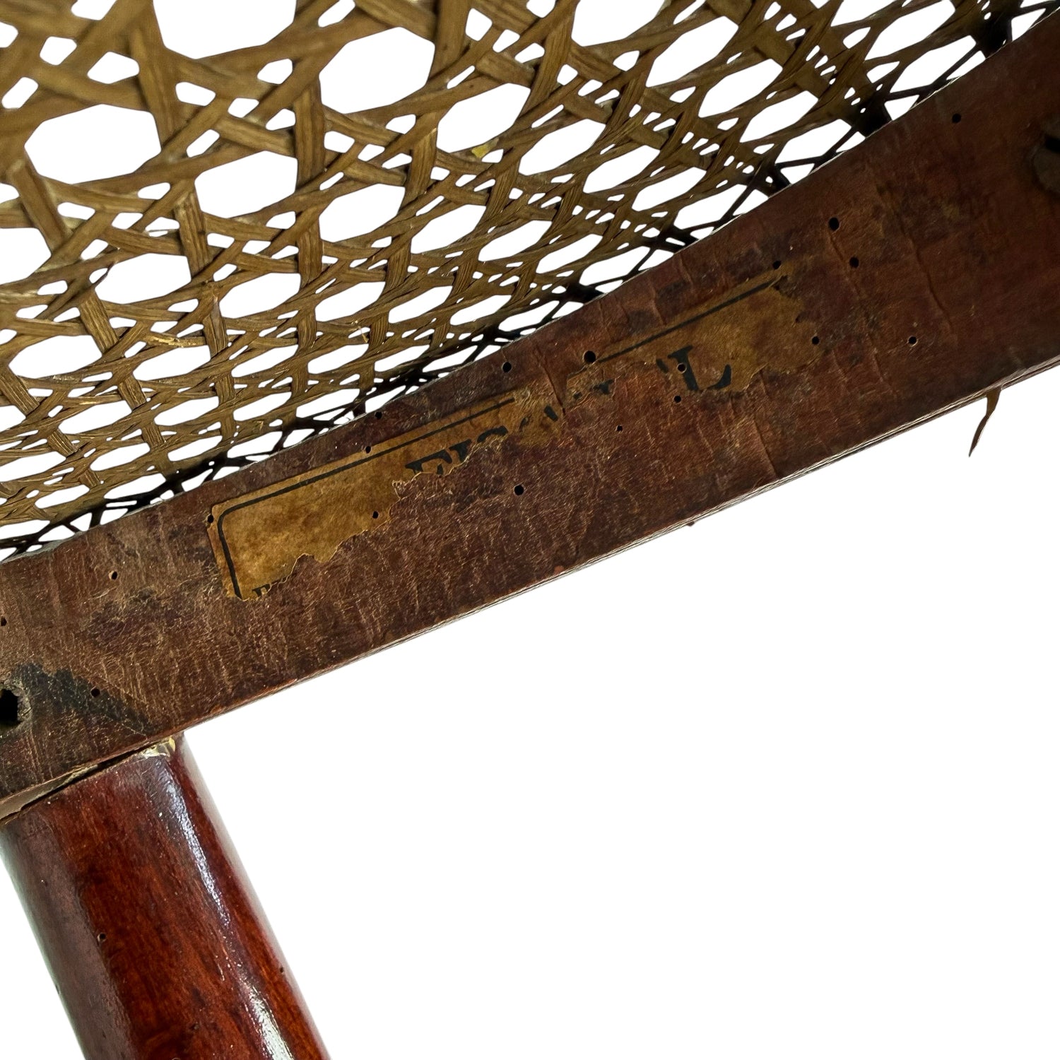 Set van twee antieke Fischel gebogenhouten stoelen – Weense caféstoelen – webbing zittingen