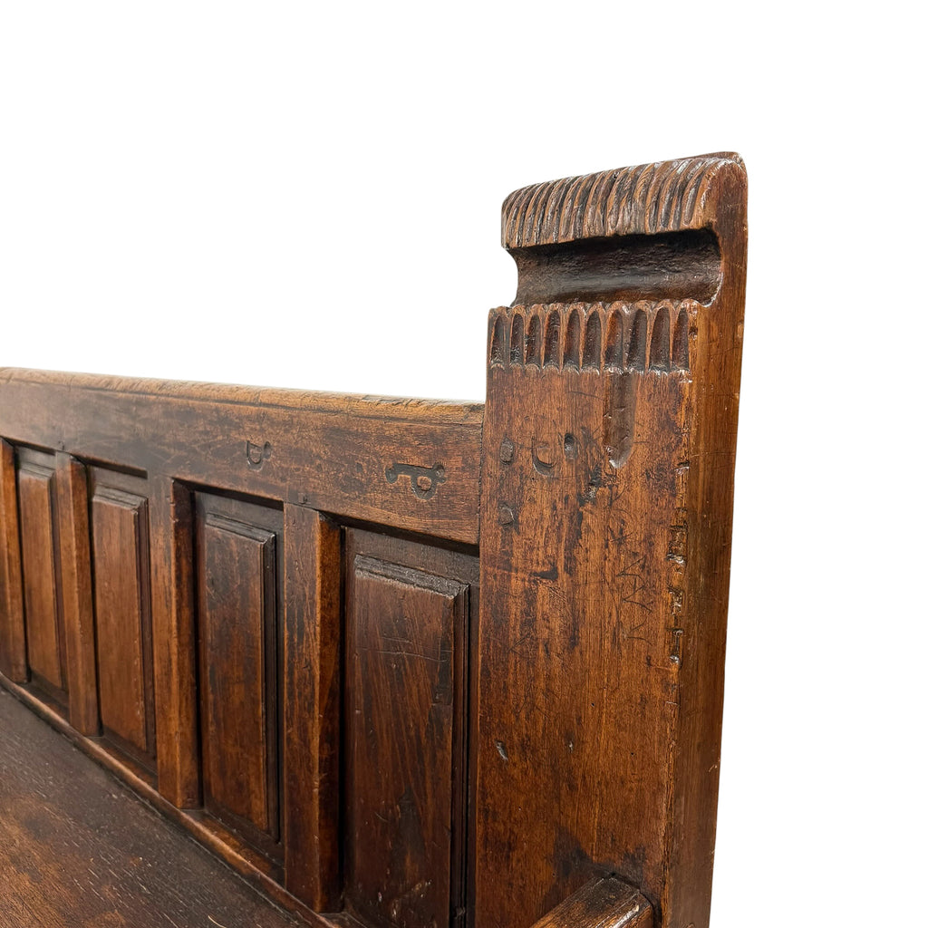 Antique Traditional Spanish Oak Bench