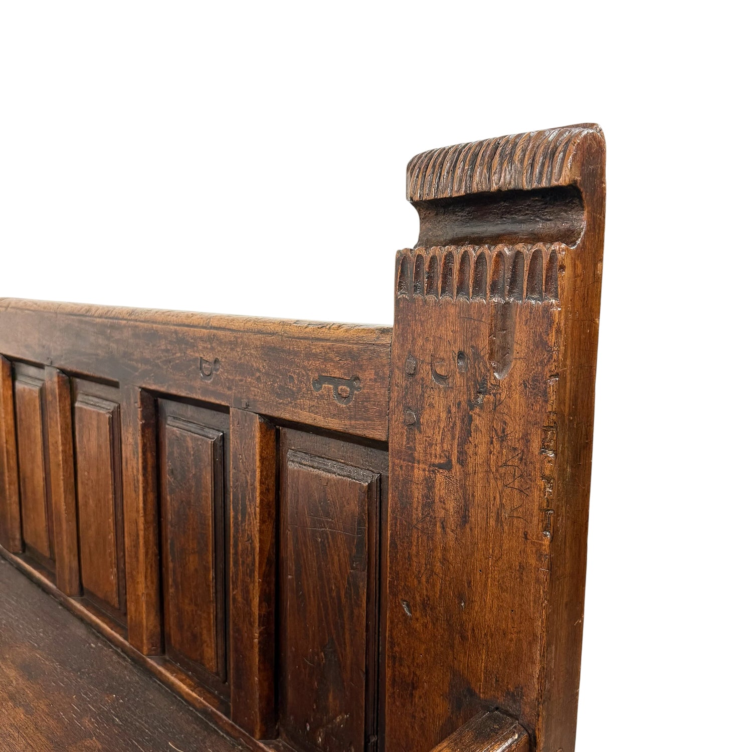 Antique Traditional Spanish Oak Bench