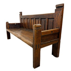 Antique Traditional Spanish Oak Bench