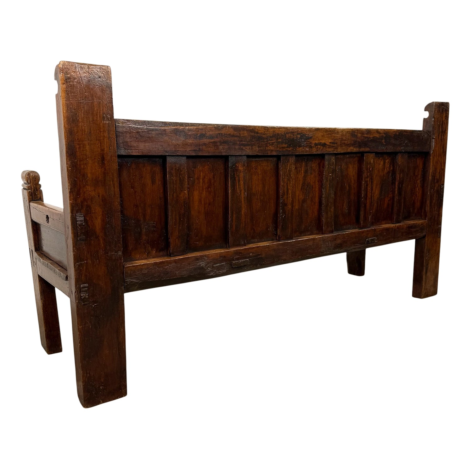 Antique Traditional Spanish Oak Bench