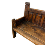 Antique Traditional Spanish Oak Bench
