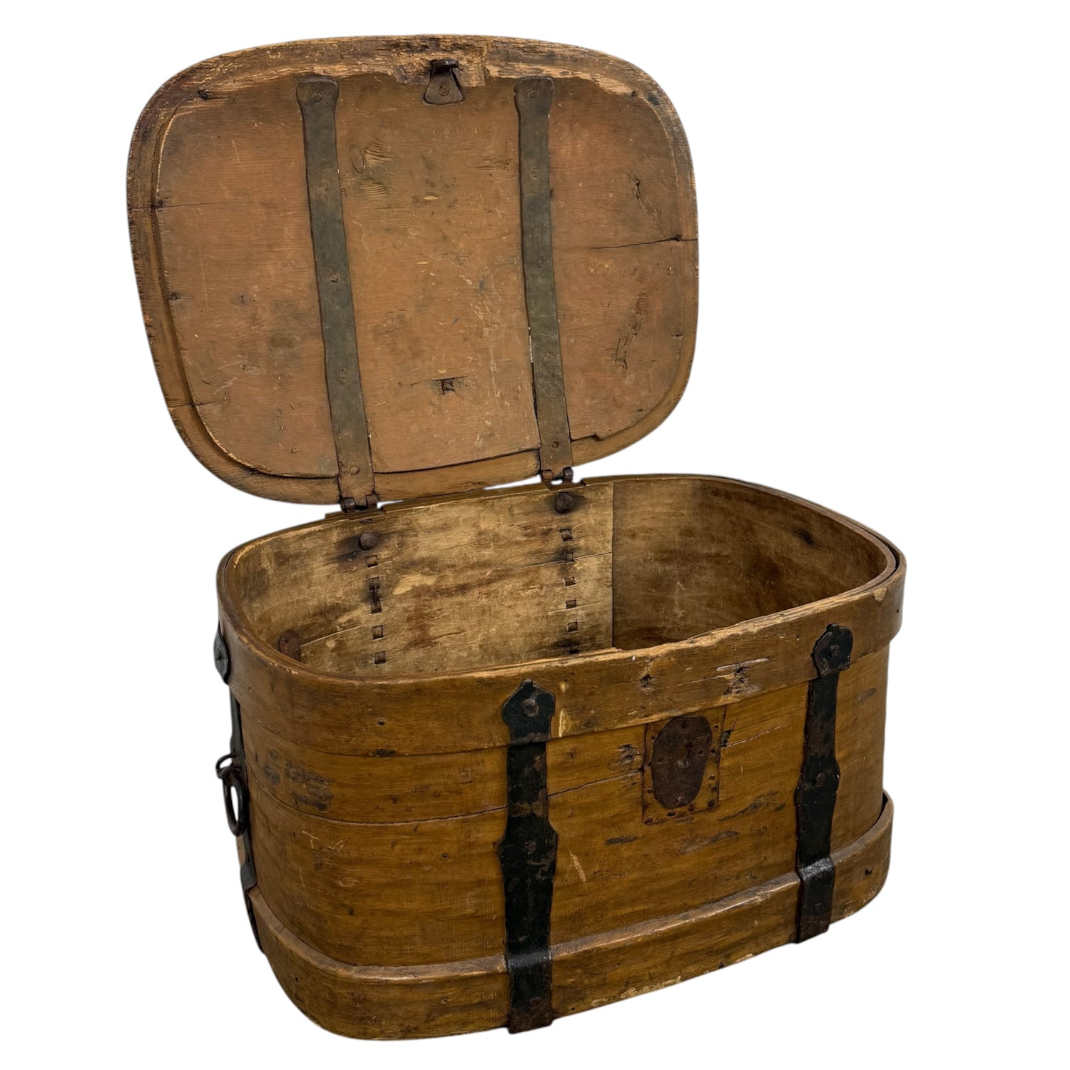 Exceptional Large Antique Swedish Bentwood Chest