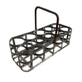 Large antique galvanized bottle carrier 10 Bottles