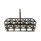 Large antique galvanized bottle carrier 10 Bottles