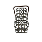 Large antique galvanized bottle carrier 10 Bottles