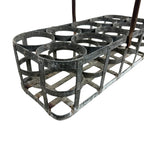 Large antique galvanized bottle carrier 10 Bottles