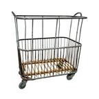 Vintage Industrial French Metal Bakery Cart