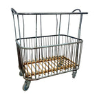 Vintage Industrial French Metal Bakery Cart