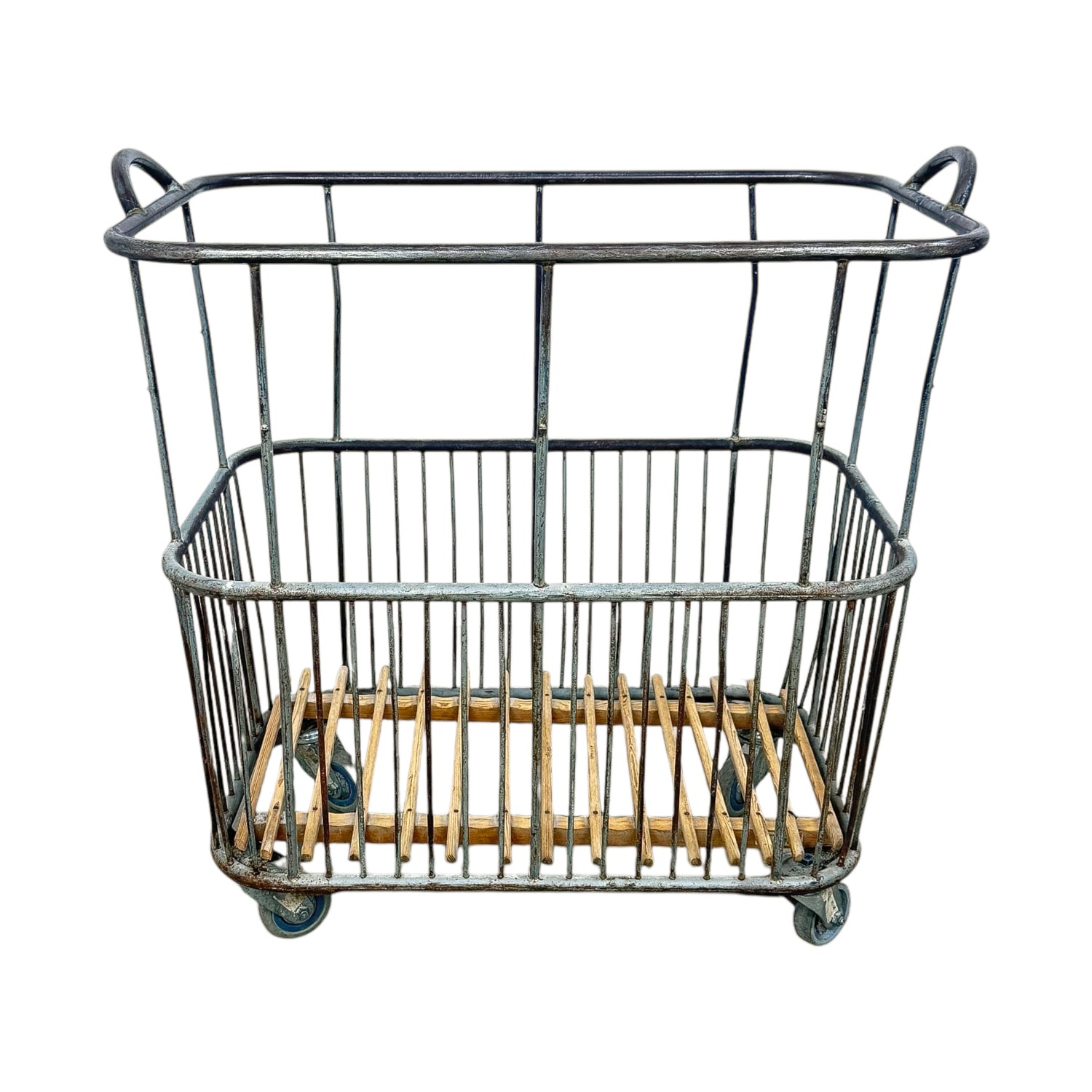 Vintage Industrial French Metal Bakery Cart