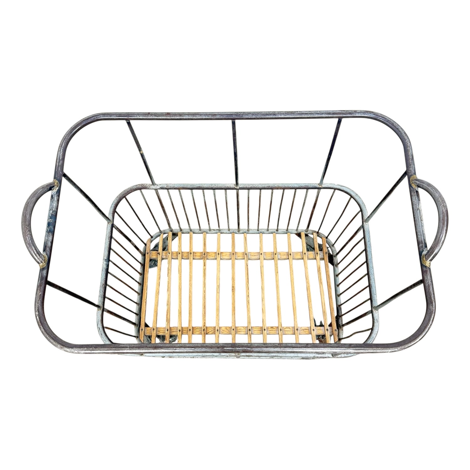Vintage Industrial French Metal Bakery Cart