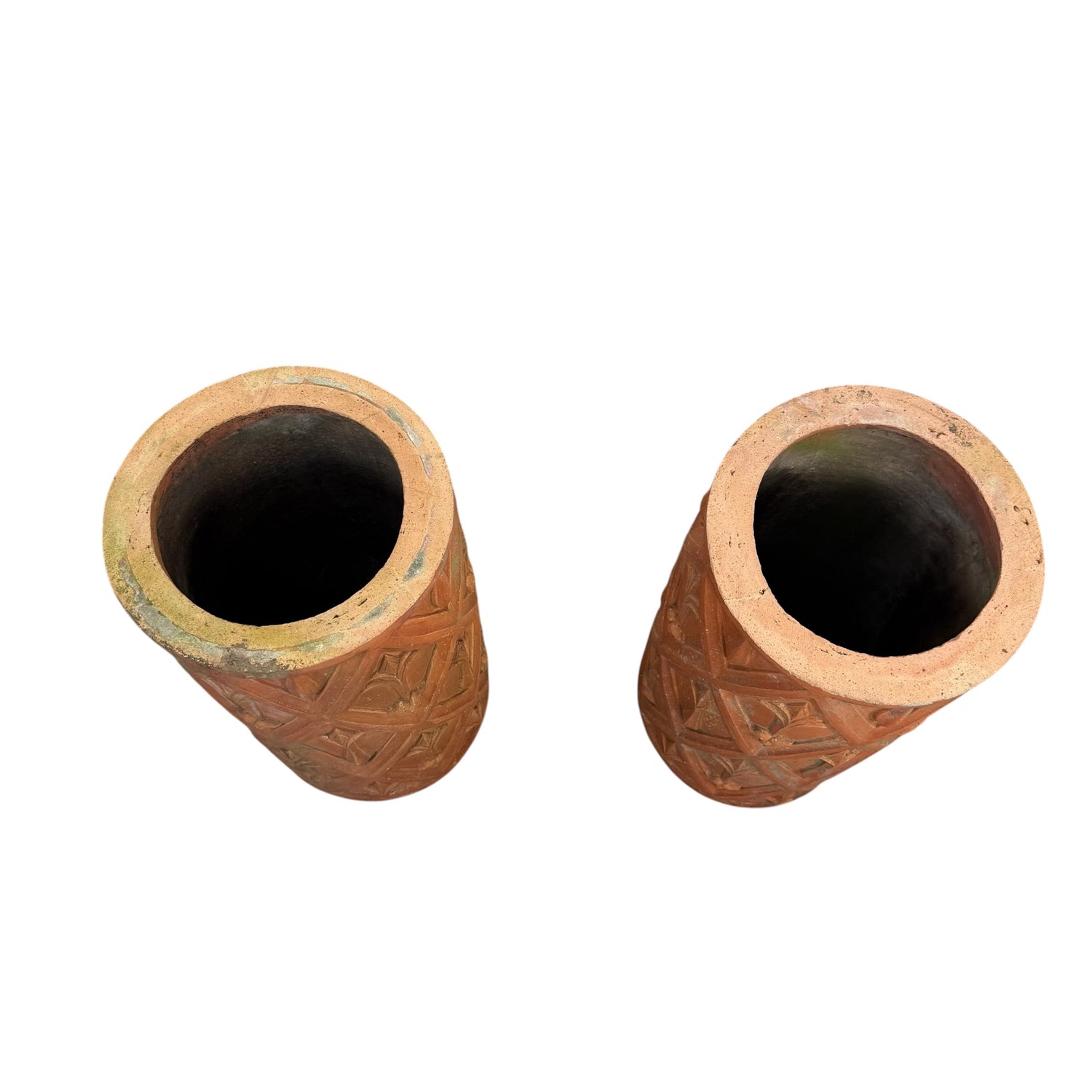 Pair of Antique French Terracotta Chimney Pots